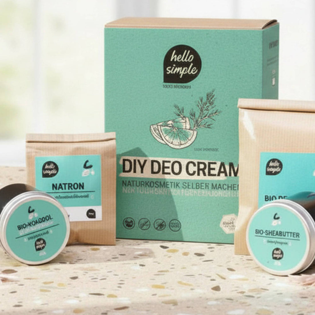 DIY-Set Deocreme | Erlebnis Box, vegane Deocreme zum Selbermachen, ohne Aluminium, ohne Plastik, Naturkosmetik selber machen
