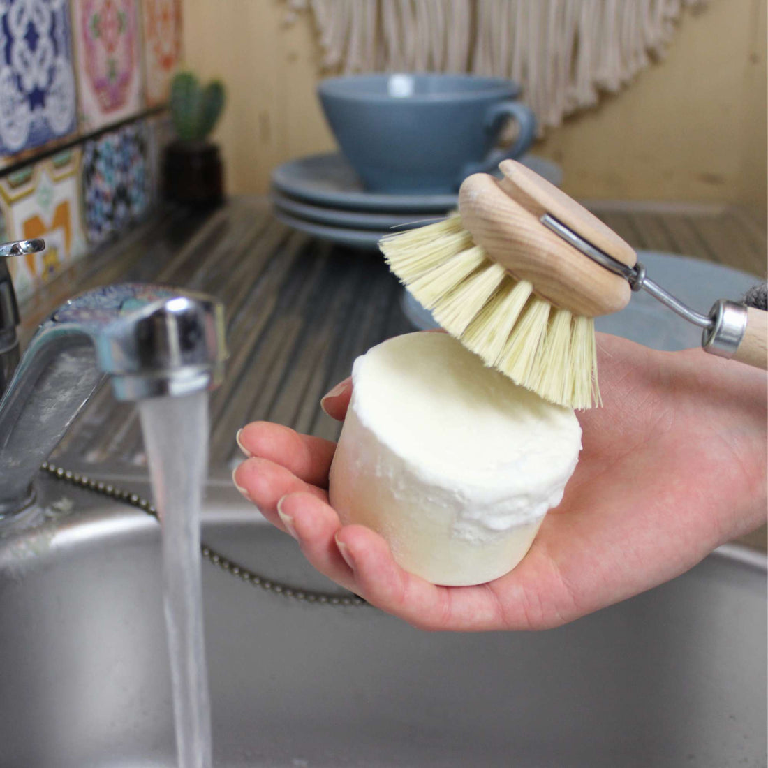 Geschirrpülbürste Holz abspülen, vegan, plastikfrei