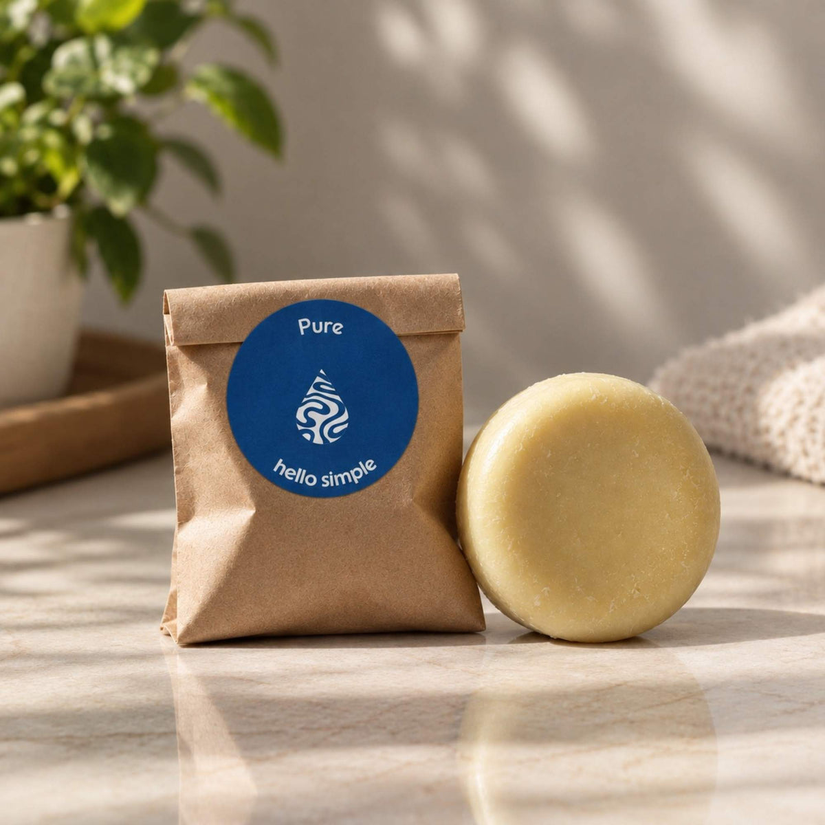 Nachfüllpack Feste Handcreme - einfach verpackt in Papiertüte