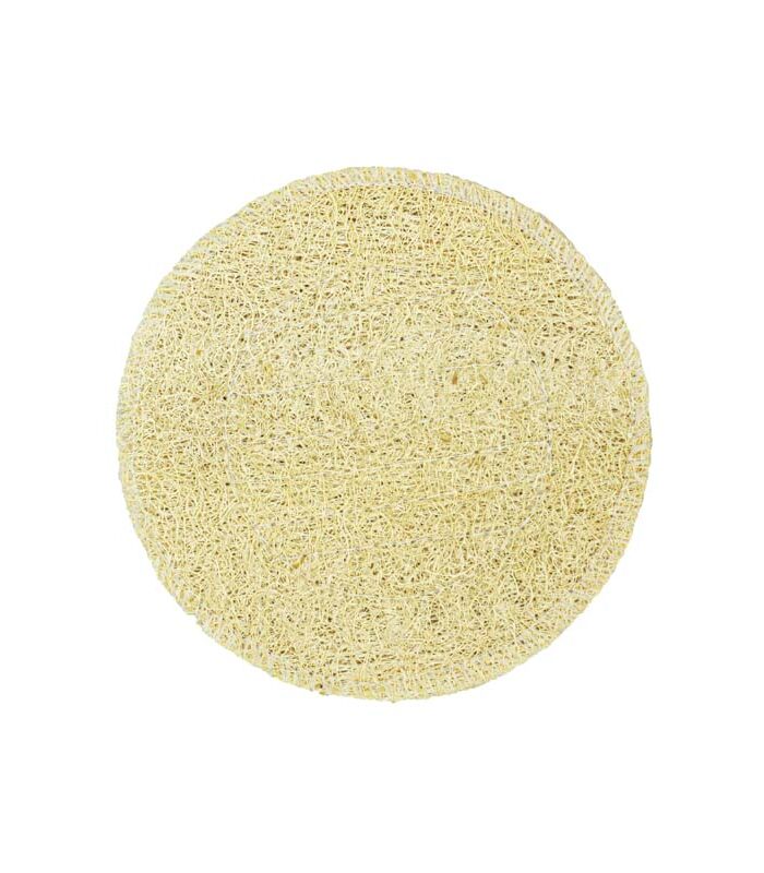 Luffa Seifenunterlage rund. So bleibt deine Seife trocken.