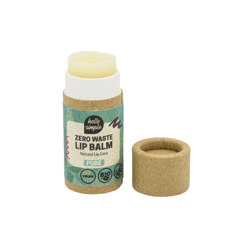 Zero Waste Lip Balm Pure für weiche und gepflegte Lippen. Vegan, plastikfrei und geeignet für trockene Lippen und auch bei kalter Jahreszeit.