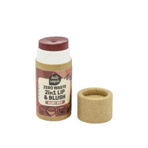Zero Waste Lip Balm Ruby Red für weiche und gepflegte Lippen mit einem Hauch rot. Vegan, plastikfrei und geeignet für trockene Lippen und auch bei kalter Jahreszeit.