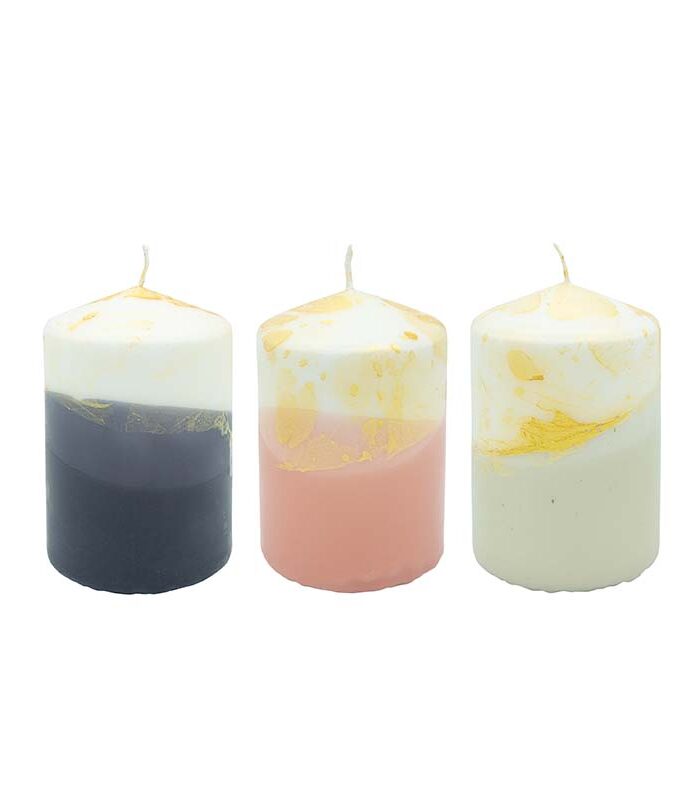 Unsere handgefertigten Dip Dye Kerzen sehen nicht nur hübsch aus, die Stumpenkerzen sind auch nachhaltig, vegan & palmölfrei!