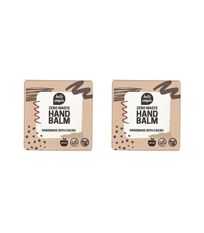 Feste Handcreme Kakao, Zero Waste Handbalm Kakao für weiche und gepflegte Hände. Vegan, plastikfrei und geeignet für trockene Hände und häufiges Händewaschen.