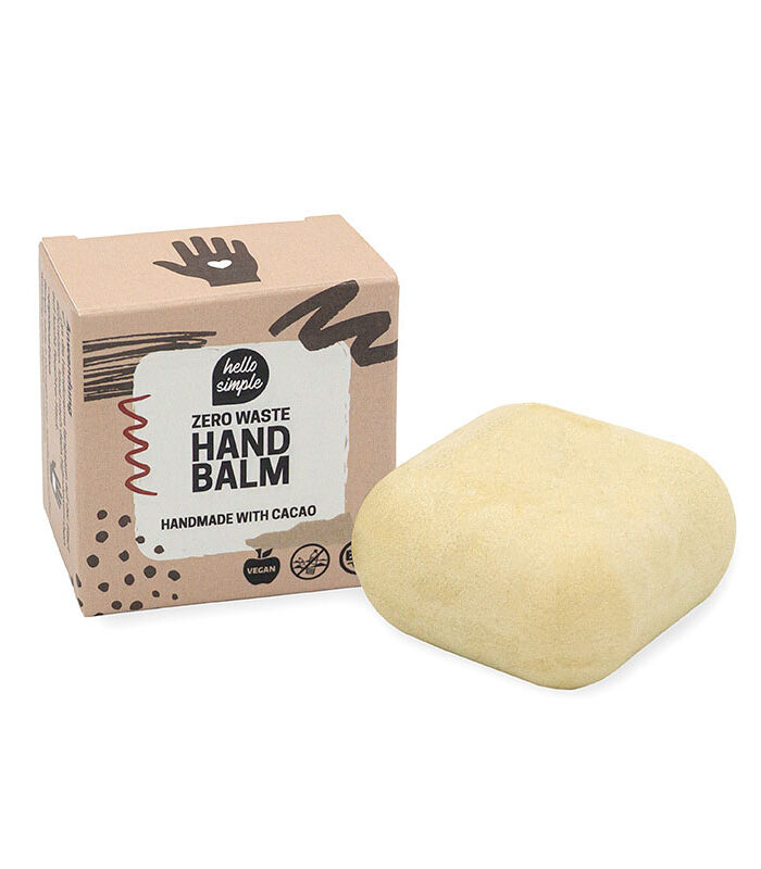 Feste Handcreme Kakao, Zero Waste Handbalm Kakao für weiche und gepflegte Hände. Vegan, plastikfrei und geeignet für trockene Hände und häufiges Händewaschen.