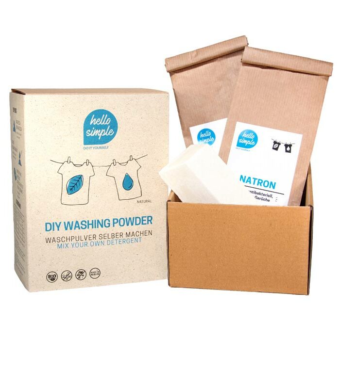 DIY-Box Bio-Waschmittel: Zero Waste Waschpulver zum Selbermachen, plastikfrei und mit palmölfreier Kernseife