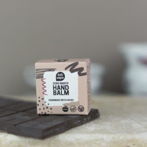Feste Handcreme Kakao, Zero Waste Handbalm Kakao für weiche und gepflegte Hände. Vegan, plastikfrei und geeignet für trockene Hände und häufiges Händewaschen.