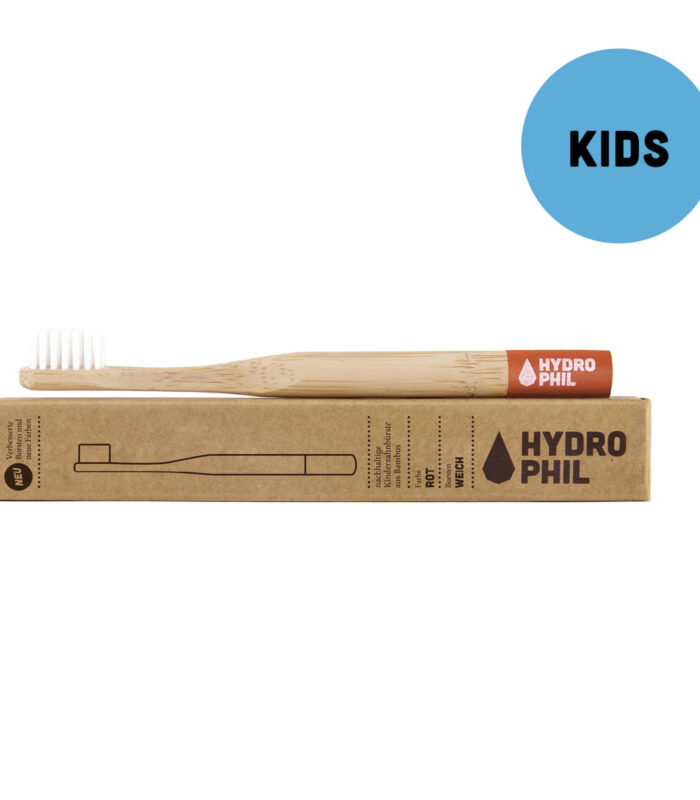 Bambus-Zahnbürste für Kinder. Kinderzahnbürste aus Holz mit sehr weichen Borsten.