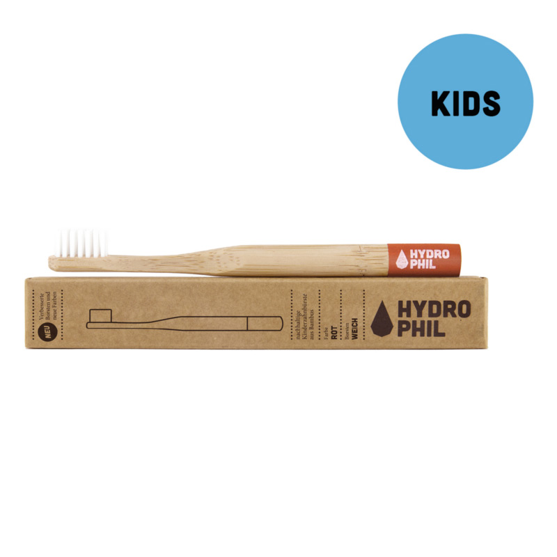 Bambus-Zahnbürste für Kinder. Kinderzahnbürste aus Holz mit sehr weichen Borsten.